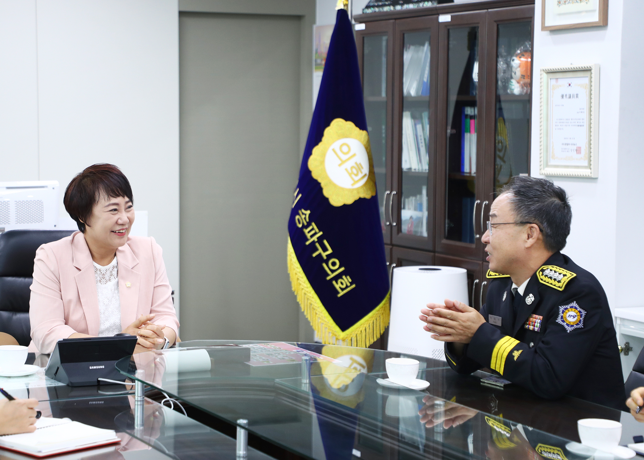 이혜숙의장 송파소방서장 접견 - 3